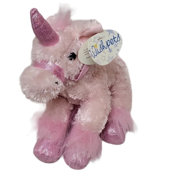 Wishpets Pink Unicorn Plush Stuffed Animal NWT - Picture 1 of 6